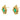 Push Back Stud Earring - Brass - Cubic Zircon - Green Spinel - 316 Stainless Steel Stud - 18K Real Gold Plating - 4.8gr - MJ104084 - MinjuanRong