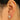 Push Back Stud Earring - Brass - Imitation Silver Stud - Cubic Zircon - 18K Real Gold Plating - 2.3gr - MJ102877 - MinjuanRong