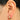 Huggie Hoop Wire Earring - Brass - Cubic Zircon - 18K Real gold plating - 5.2gr. - MJ102015 - MinjuanRong