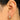 Huggie Hoop Wire Earring - Brass - Cubic Zircon - 18K Real gold plating - 5gr. - MJ102075 - MinjuanRong