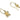 Push Back Stud Earring - Brass - 18K Real Gold Plating - 3.3gr - MJ200600 - MinjuanRong