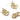 Push Back Stud Earring - Brass - Zircon - 925 silver stud - 18K Real Gold Plated Brass - 9.4gr - MJ102149 - MinjuanRong