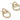 Push Back Stud Earring - Brass - Zircon - 925 silver stud - 18K Real Gold Plated Brass - 5.18gr - MJ200932 - MinjuanRong
