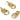 Push Back Stud Earring - Brass - Stainless Steel Stud - 18K Real Gold Plated - 14.6gr - MJ200008 - MinjuanRong