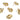 Push Back Stud Earring - Brass - Brass Stud - 18K Real Gold Plated Brass - 7gr - MJ200350 - MinjuanRong