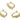 English Lock Earring - Brass - Zircon - Brass stud - 18K Real Gold Plated Brass - 4.2gr - MJ200287 - MinjuanRong