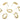 Push Back Stud Earring - brass - Imitation silver needle - 18k real gold plated - 6.1gr - MJ100669 - MinjuanRong