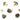 Push Back Stud Earring - Green Fluonite - 316 Stainless steel stud - Natural Stone - Gold Tone Plated Brass - 6.15gr - MJ200987 - MinjuanRong
