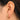 Huggie Hoop Wire Earring - Brass - Zircon - 316 Stainless Steel Stud - 18K Real Gold Plated - 5.3gr - MJ100685 - MinjuanRong