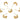 Push Back Stud Earring - Brass - 316 stainless steel stud - 18k real gold plated brass - 4.4gr - MJ200312 - MinjuanRong