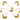 Push Back Stud Earring - Brass - 316 stainless steel stud - 18k real gold plated brass - 3.7gr - MJ200307 - MinjuanRong
