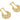 Hinged Back Earring - Brass - 18K Real Gold Plated Brass - 6.7gr - MJ200431 - MinjuanRong