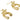 Push Back Stud Earring - Brass - Steel Stud - 18k real gold plated brass - 6.25gr - MJ201126 - MinjuanRong