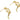 Push Back Stud Earring - Brass - Steel Stud - 18k real gold plated brass - 6.14gr - MJ200875 - MinjuanRong