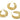 Push Back Stud Earring - brass - Steel Stud - 18k real gold plated - 8.9gr - MJ200030 - MinjuanRong
