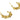 Push Back Stud Earring - Brass - Stainless steel stud - 18K Real Gold Plated Brass - 6.9gr - MJ100015 - MinjuanRong
