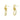 Push Back Stud Earring - BRASS - STEEL STUD - 18K Real Gold Plating - 6.7gr - MJ101307 - MinjuanRong