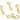 Push Back Stud Earring - BRASS - STEEL STUD - 18K Real Gold Plating - 4.8gr - MJ101280 - MinjuanRong