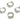 Huggie Hoop Wire Earring - Brass - Zircon - 18K Real White Gold Plating - 3.4gr - MJ101615 - MinjuanRong