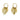 Push Back Stud Earring - Brass316 Stainless steel - 18K Real Gold Plating - 9.1gr - MJ101501 - MinjuanRong