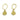 Push Back Stud Earring - Brass - 316 stainless steel stud - 18K Real Gold Plating - 7.5gr - MJ101322 - MinjuanRong