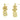 Push Back Stud Earring - Brass - 316 stainless steel stud - 18k Real Gold Plating - 9.84gr - MJ200885 - MinjuanRong