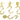Push Back Stud Earring - Brass - 316 stainless steel stud - 18k Real Gold Plating - 6.5gr - MJ200889 - MinjuanRong