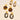Push Back Stud Earring - Acrylic - Stainless Steel - 316 Stainless Steel Stud - Gold Tone Vacuum Plating - 11.1gr - MJ900337 - minjuanrong.com.tr