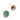 Push Back Stud Earring - Natural Stone - Ruby zoisite - 316 Surgical Stainless steel - Gold Tone - Plated stone - 2.4gr - MJ104251 - MinjuanRong