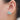 Push Back Stud Earring - Natural Stone Blue Lace Agate - 316  Surgical Stainless steel - Gold Tone Plated stone - 4.85gr - MJ201012 - MinjuanRong