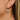 Huggie Hoop Wire Earring - Brass - Cubic Zircon - 18K Real White Gold Plating - 5gr - MJ103645 - MinjuanRong