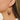 Wire Hook Earring - Brass - Cubic Zircon - Walnut Wooden - 18K Real Gold Plating - 6.4gr - MJ102374 - MinjuanRong