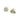 Push Back Stud Earring - Brass - Natural Stone  Fluorite - Stainless steel stud - Gold Tone Plated Brass - 6.12gr - MJ200984 - MinjuanRong
