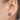 Push Back Stud Earring - Brass - Rainbow Aura Quartz  Natural Stone - Stainless Steel Stud - Gold Tone Plated Brass - 3.97gr - MJ201004 - MinjuanRong