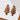 Push Back Stud Earring - Wooden - Brass - 316 stainless steel stud - brown18K Real Gold Plating - 6.4gr - MJ103540 - MinjuanRong
