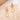 Push Back Stud Earring - Brass - Glass - 316 Stainless Steel Stud - 18K Real Gold Plating - 8.6gr - MJ102597 - MinjuanRong
