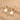 Huggie Hoop Wire Earring - Brass - Fake Pearl - 18k Real Gold Plating - 3.6gr - MJ102345 - MinjuanRong