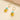 Huggie Hoop Wire Earring - Brass - Glazed CeramicsHandmade - 18K Real Gold Plating - 5.9gr - MJ103552 - MinjuanRong