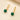 Huggie Hoop Wire Earring - Brass -  Natural StoneMalachite - 18K Real gold plating - 6.9gr - MJ102350 - MinjuanRong