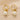 Push Back Stud Earring - Brass - Fake Pearl - 316 Stainless Steel Stud - 18K Real Gold Plating - 7.9gr - MJ102337 - MinjuanRong