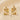 Push Back Stud Earring - Brass - Cubic Zircon - 316 Stainless Steel Stud - 18k Real Gold Plating - 3.9gr - MJ102493 - MinjuanRong