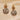 Push Back Stud Earring - Brass - Natural Wooden - Hemu Wood - 316 Stainless Steel Stud - 18K Real Gold Plating - 10.2gr - MJ102367 - MinjuanRong