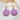 Push Back Stud Earring - Brass - Hemu Wood - Slica Gel Rubber - 316 Stainless Steel Stud - 18K Real Gold Plating - White - Purple - 10gr - MJ103548 - MinjuanRong