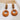 Push Back Stud Earring - Hemu Wood - Wooden - Brass - 316 Stainless Steel Stud - 18K Real Gold Platingbrown - 7.6gr - MJ103547 - MinjuanRong