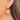 Huggie Hoop Wire Earring - BRASS - clear quartznatural stone - handmade glass - 18K Real Gold Plating - 9.1gr - MJ103792 - MinjuanRong