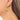 Huggie Hoop Wire Earring - Brass - Green Peridot - Hematit - 18k real gold plating - KC Gold tone plating - 6.5gr - MJ103764 - MinjuanRong