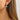 Huggie Hoop Wire Earring - Brass - Natural Stone - Blue Turquoise - 18K Real Gold Plating - Gold Tone Plated Brass - 4.1gr - MJ104422 - minjuanrong.com.tr
