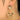 Push Back Stud Earring - Brass - Silver Stud - Cubic Zircon - 18k Real Gold Plating - 9.8gr - MJ101191 - MinjuanRong