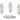 Push Back Stud Earring - Brass - Imitation Silver Stud - 18K Real White Gold Plating - 8.3gr - MJ103065 - MinjuanRong