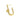 Push Back Stud Earring - Brass - Imitation Silver Stud - 18K Real Gold Plating - 6.7gr - MJ103075 - MinjuanRong